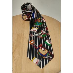 Looney Tunes Mania Cartoon Tie Men's Taz Baseball Daffy